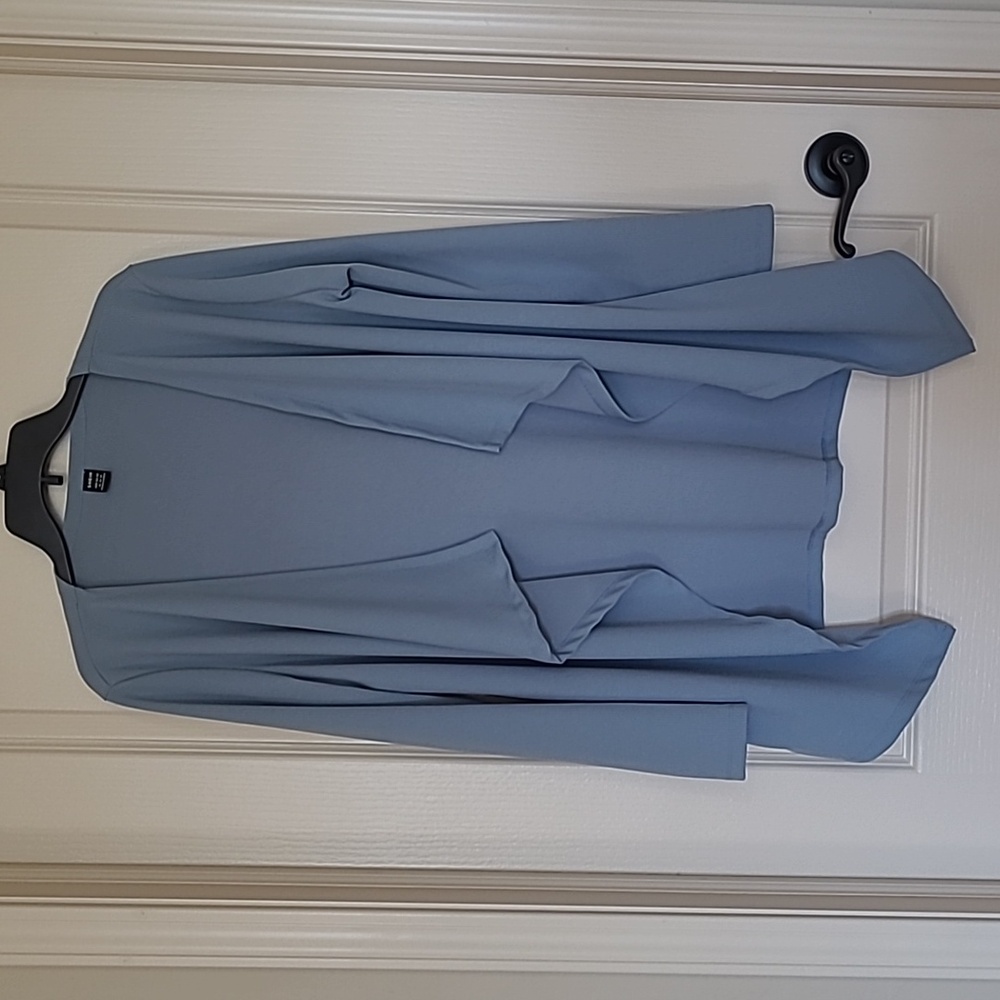 SHEIN Light Blue Ribbed Cardigan Open-Front Size XL/12